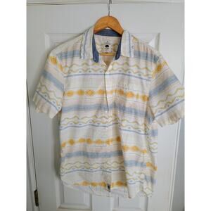Copper & Oak Supply short sleeve button-down shirt aztec-style men's size large